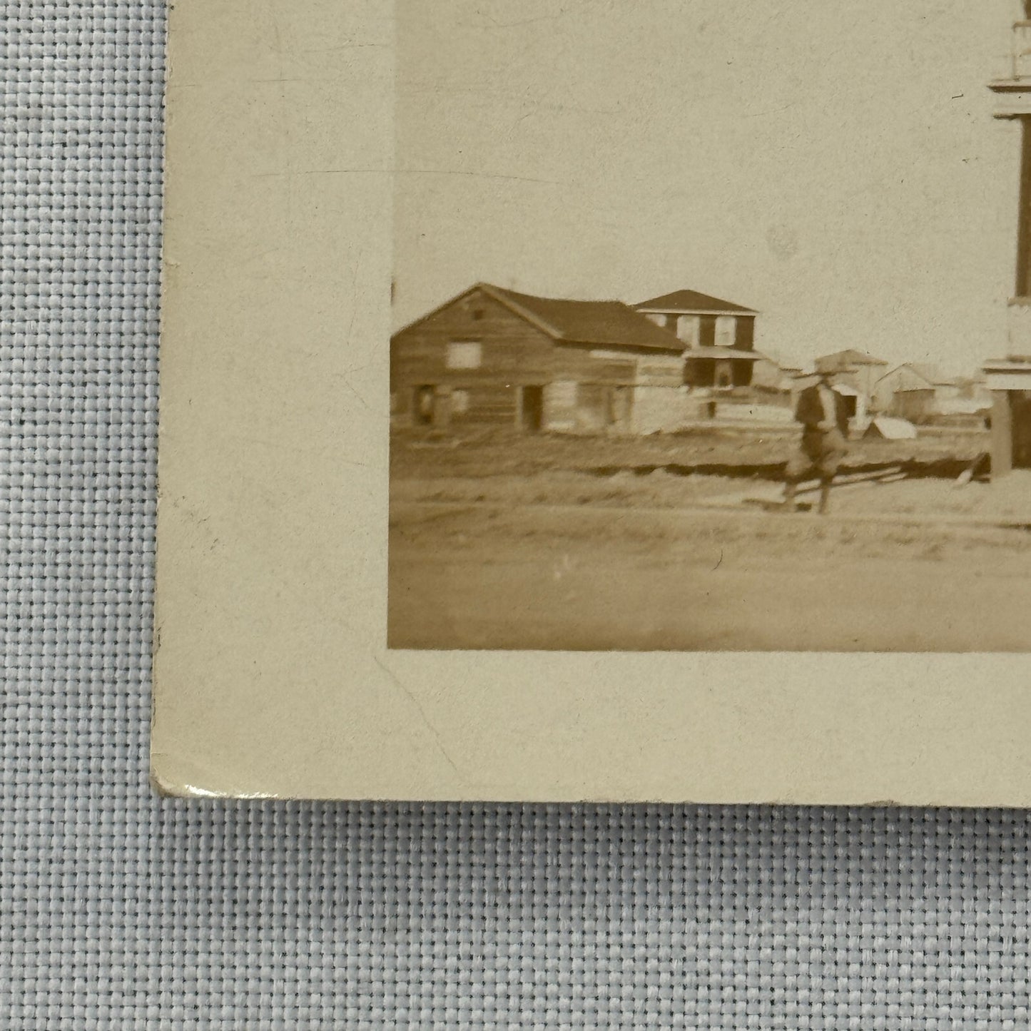 Real Photo Postcard RPPC Hotel Victoria People Cars Automobile Antique Vintage