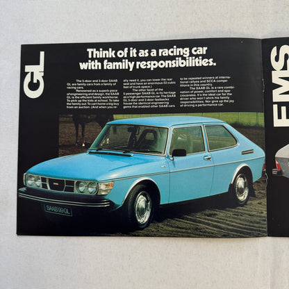1978 Saab Car Sales Brochure Catalog Advertising Turbo EMS GLE GL