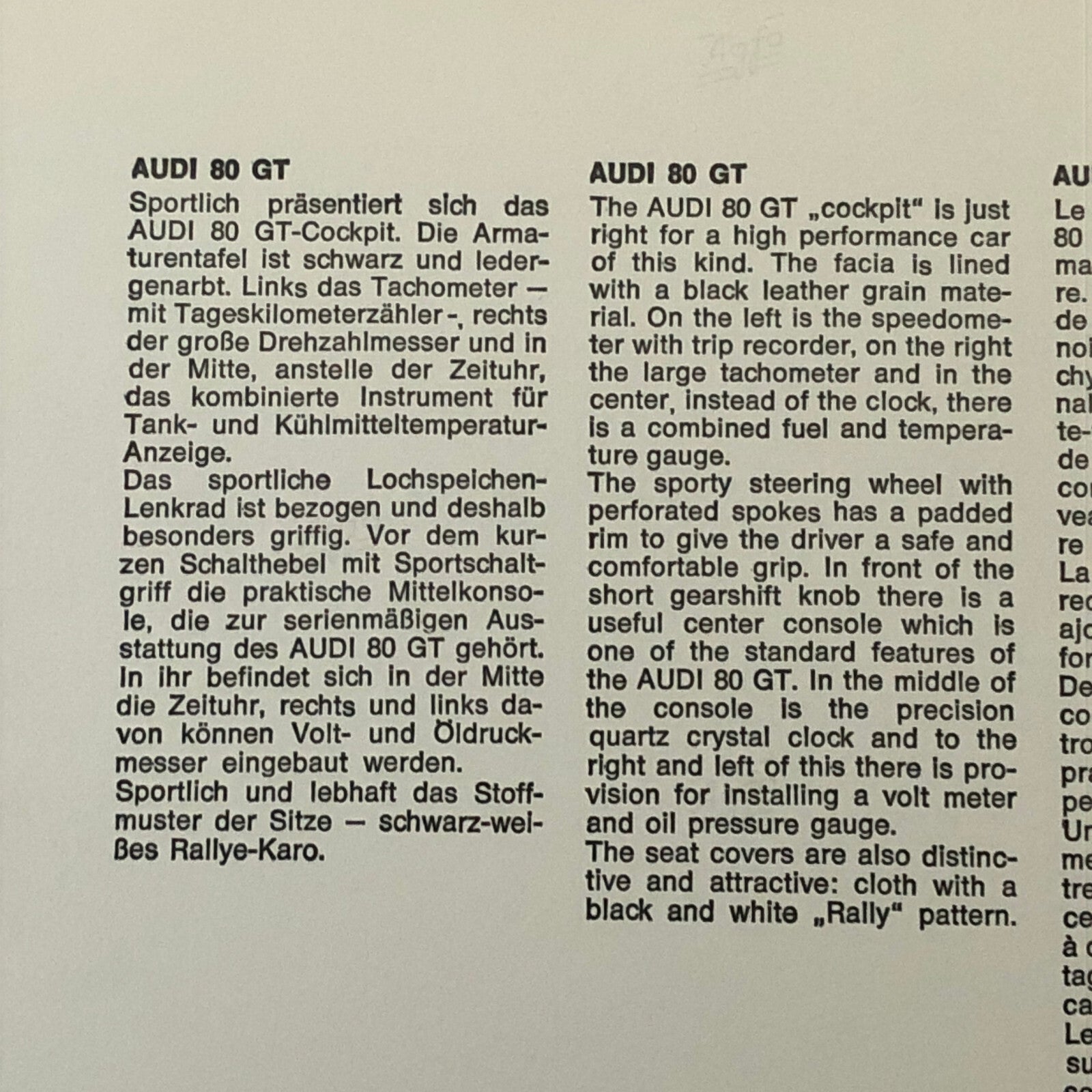 Audi 80 GT Factory Press Photo Photograph 80GT