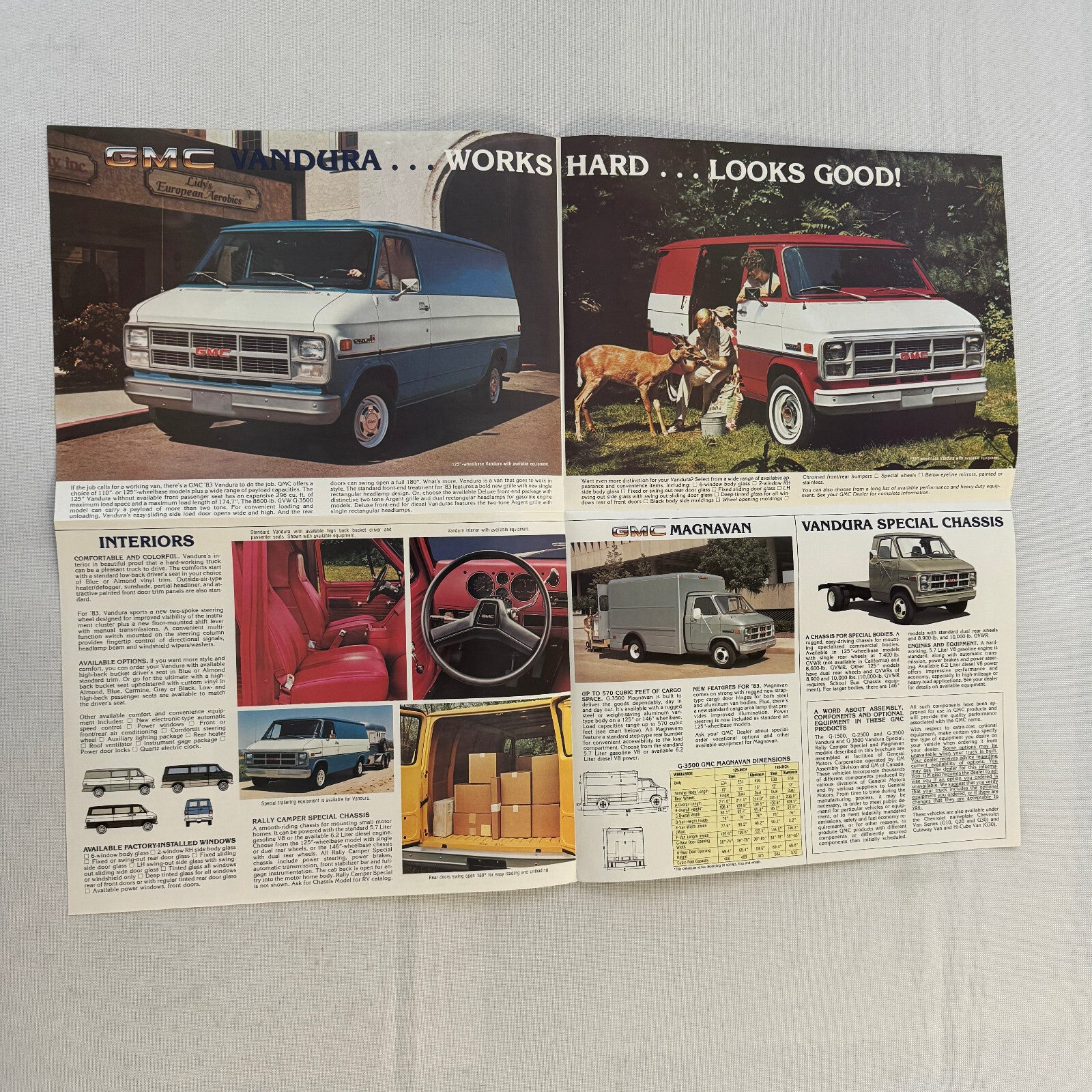 1983 GMC Vandura Van Truck Sales Brochure Catalog Special Camper Magnavan