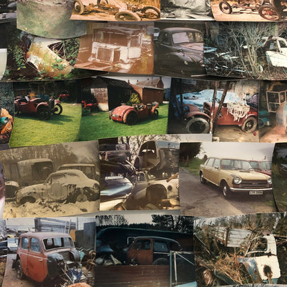 Vintage Austin Barn Find Junk Yard Car Truck Part Photo Photograph Lot of 30