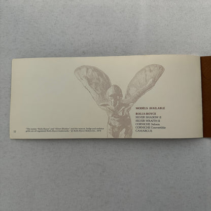 Rolls Royce Car Leasing Sales Brochure Catalog Corniche Camargue Silver Shadow