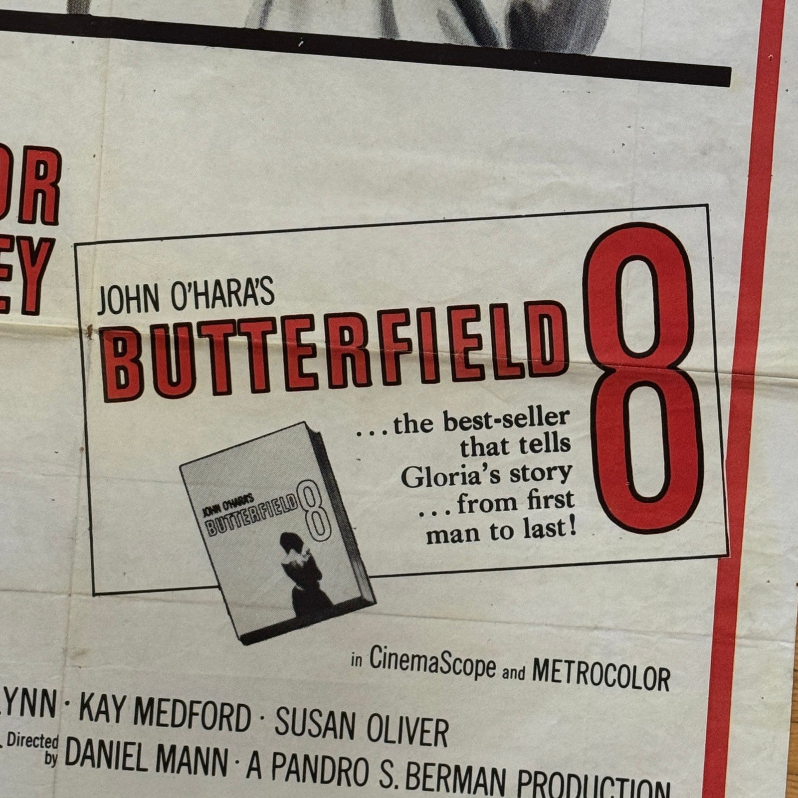 Vintage Movie Poster Butterfield 8 1960 Elizabeth Taylor Film