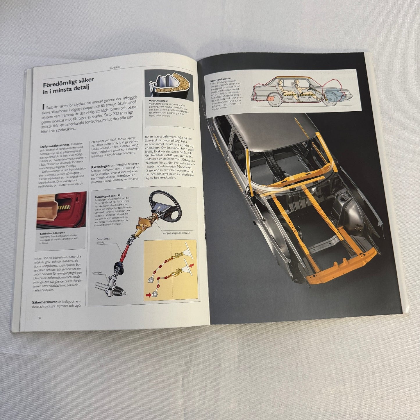 Vintage Saab 900 Car Sales Brochure Catalog 900 Cabriolet 900 Turbo 900i SWEDISH