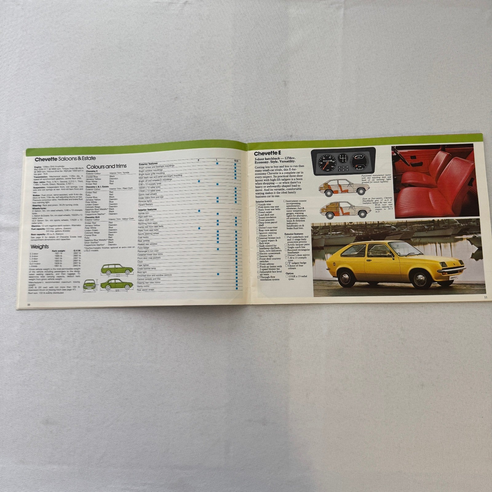 1978 Vauxhall Car Sales Brochure Catalog Chevette Viva Cavalier VX Series UK