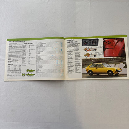 1978 Vauxhall Car Sales Brochure Catalog Chevette Viva Cavalier VX Series UK