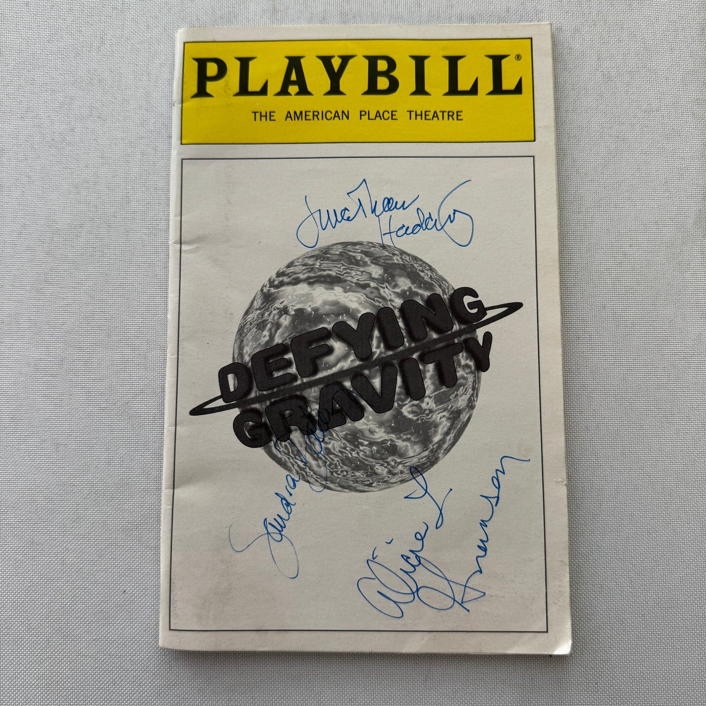 Defying Gravity Cast Signed Theater Playbill Autographed Signature 1997