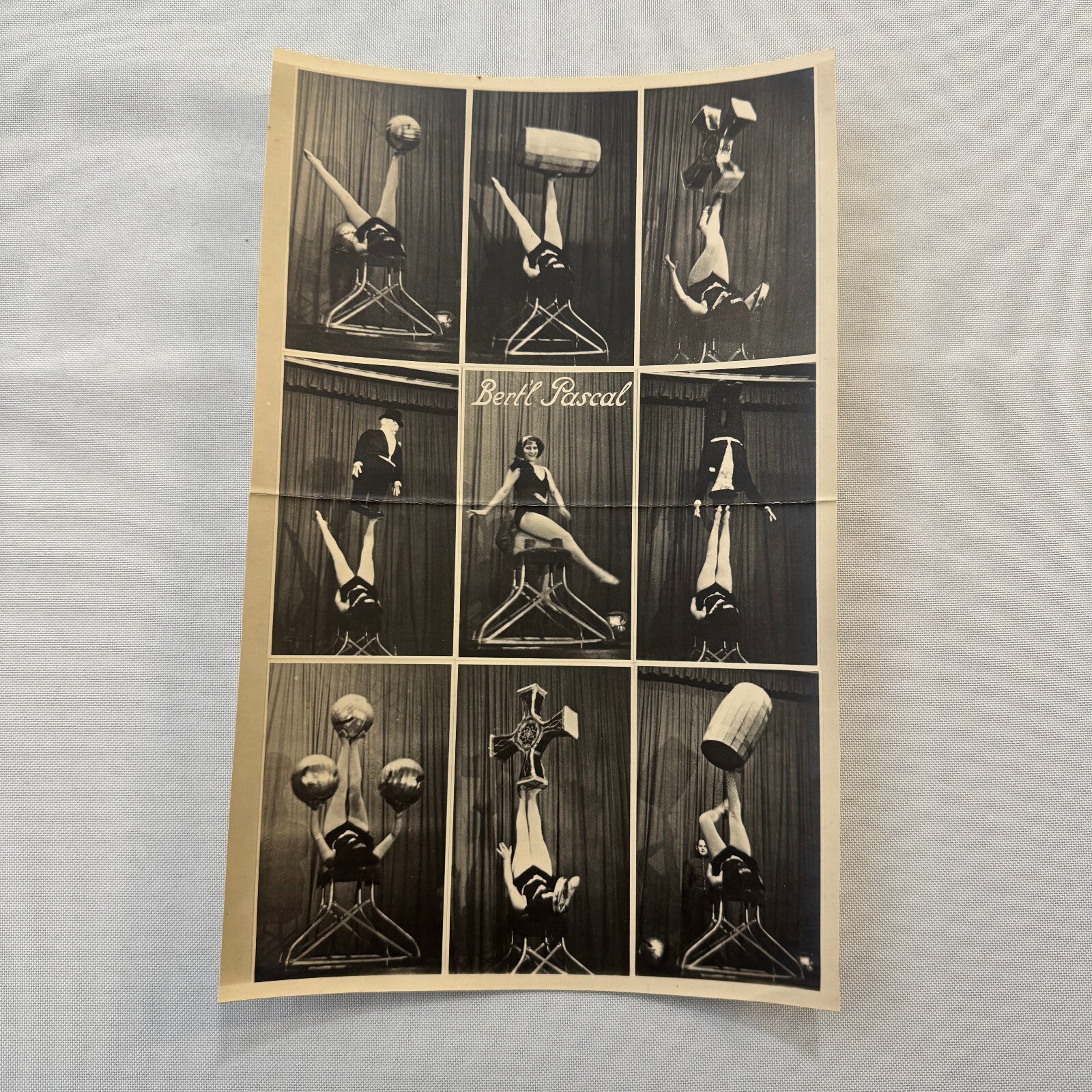 Circus Juggling Balancing Act Vintage Photo Photograph Print Bertl Pascal