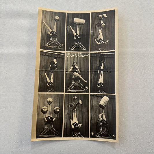 Circus Juggling Balancing Act Vintage Photo Photograph Print Bertl Pascal