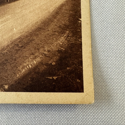 Vintage Italian Automobile in Alps Mountains Postcard Post Card Car Posted