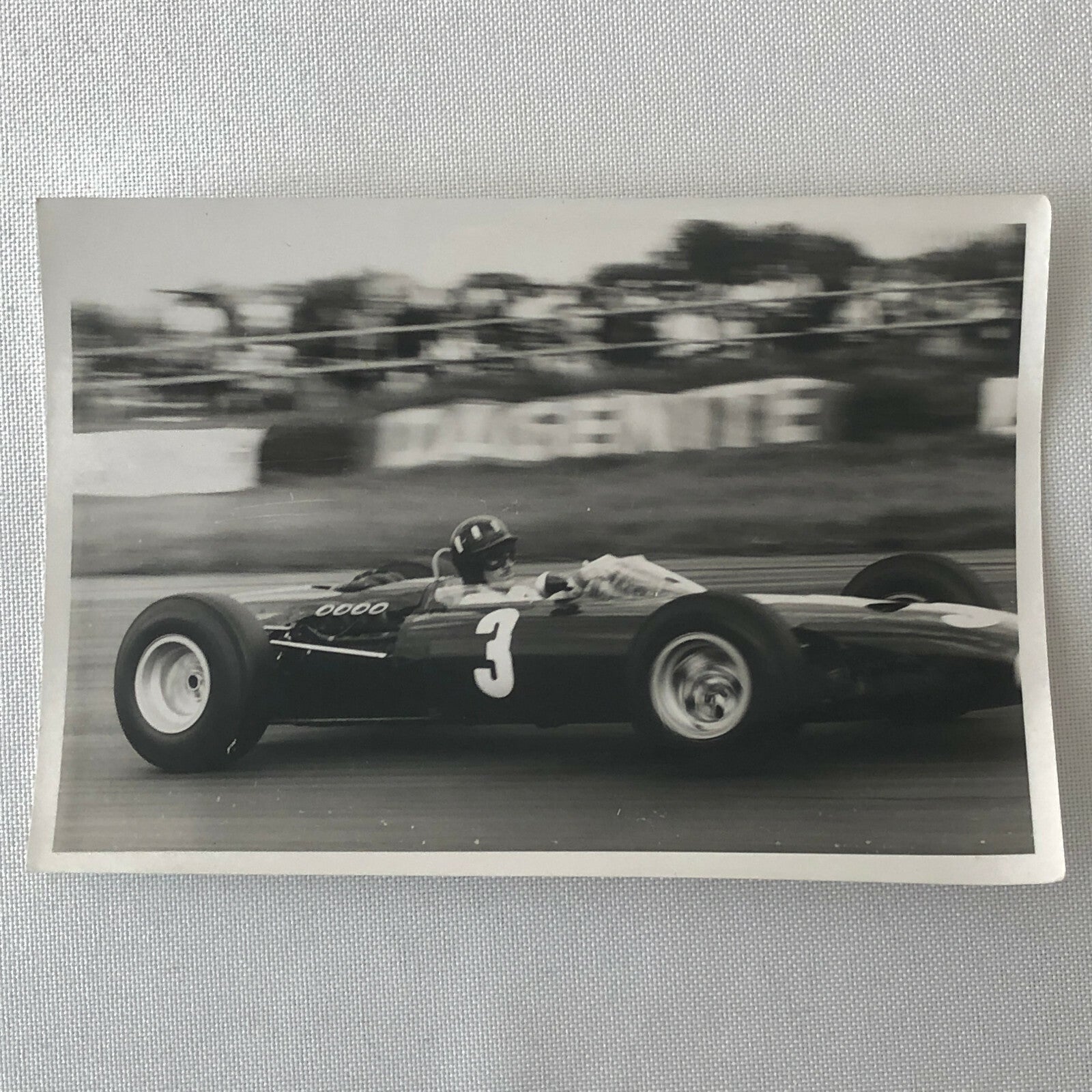 1965 Graham Hill BRM Racing Car Photo Photograph at Silverstone Track 