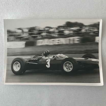 1965 Graham Hill BRM Racing Car Photo Photograph at Silverstone Track 