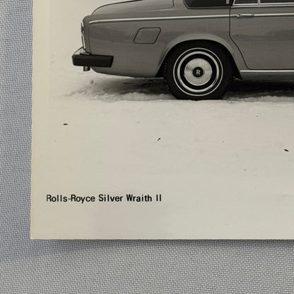 Rolls Royce Silver Wraith II Car Factory Press Photo Photograph Print 1980