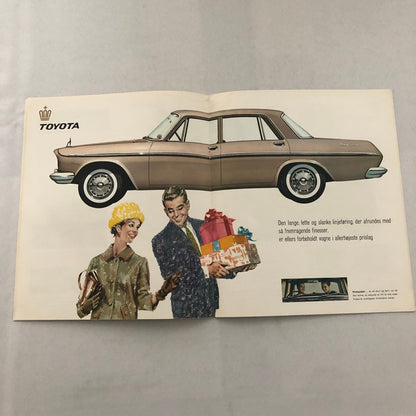Vintage Toyota Crown Deluxe Car Sales Brochure Catalog DANISH TEXT