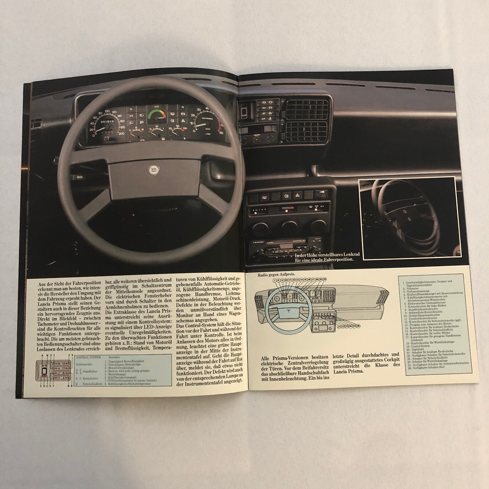 Lancia Prisma 1500 and 1600 Car Sales Brochure Catalog German Text