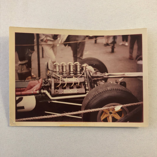 Racing Car Vintage Photo Photograph Print Lotus Climax Car Engine ?