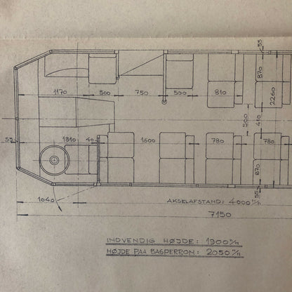 1935 Coachbuilder Bus Design Blueprint Rendering Blue Print Coach Bus Truck