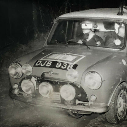 Vintage MINI Racing Car Photo Photograph Print - Rally Rallye Car ? 