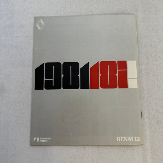1981 Renualt 18i American Motors AMC Sales Brochure Catalog Wagon Sedan Vintage