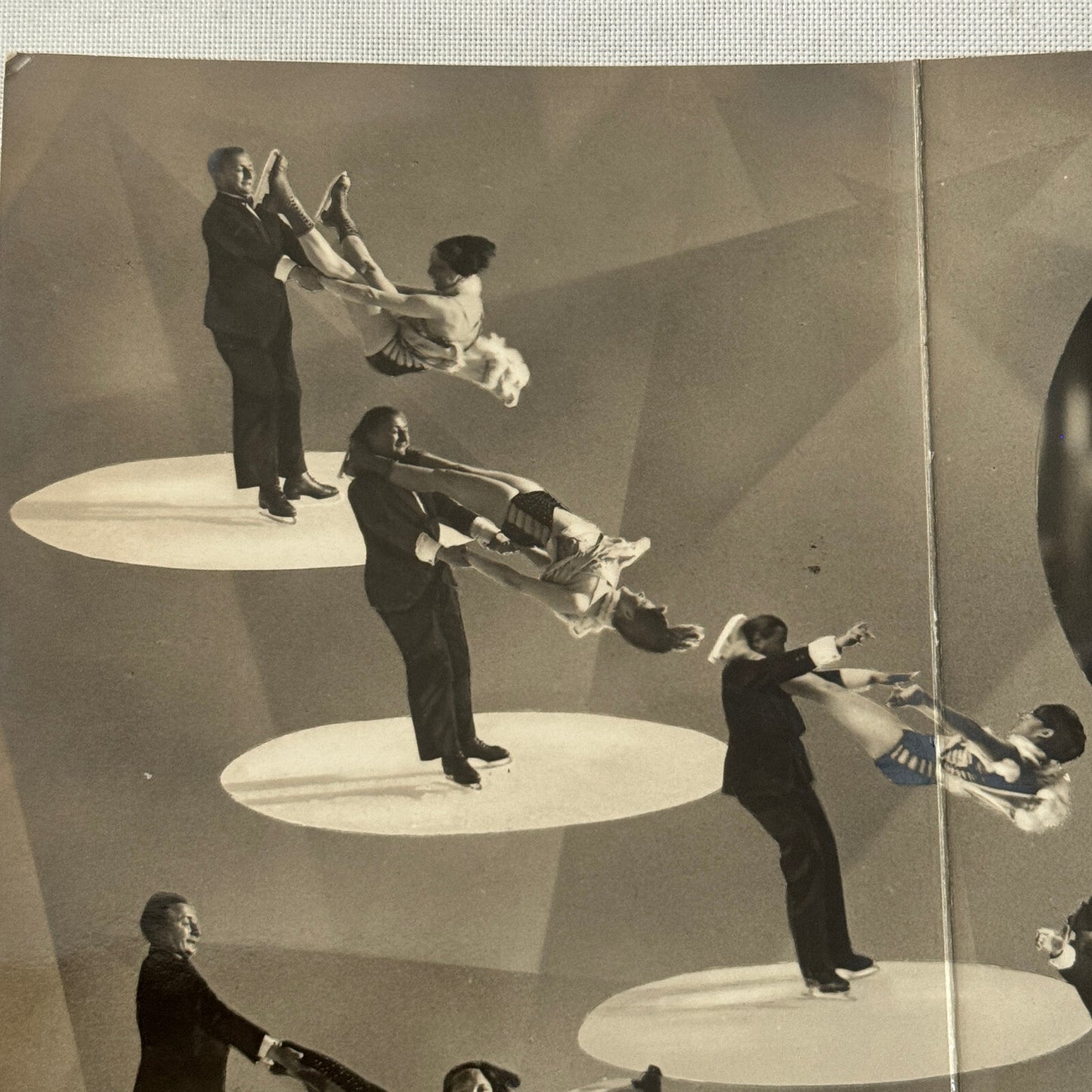 Vintage Circus Rollerskating Roller Skate Act Photo Photograph Helen Bob Laenge