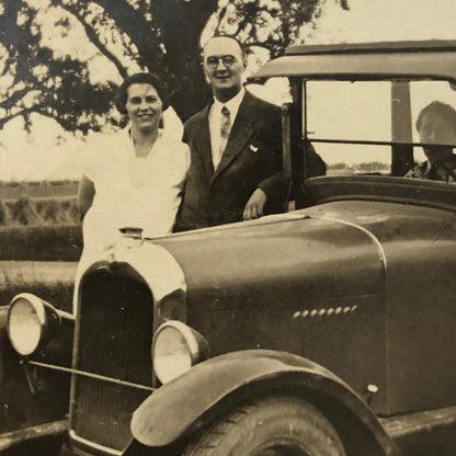 Vintage Photo Photograph Family Child with Antique Automobile Car - Tag AL22SM2