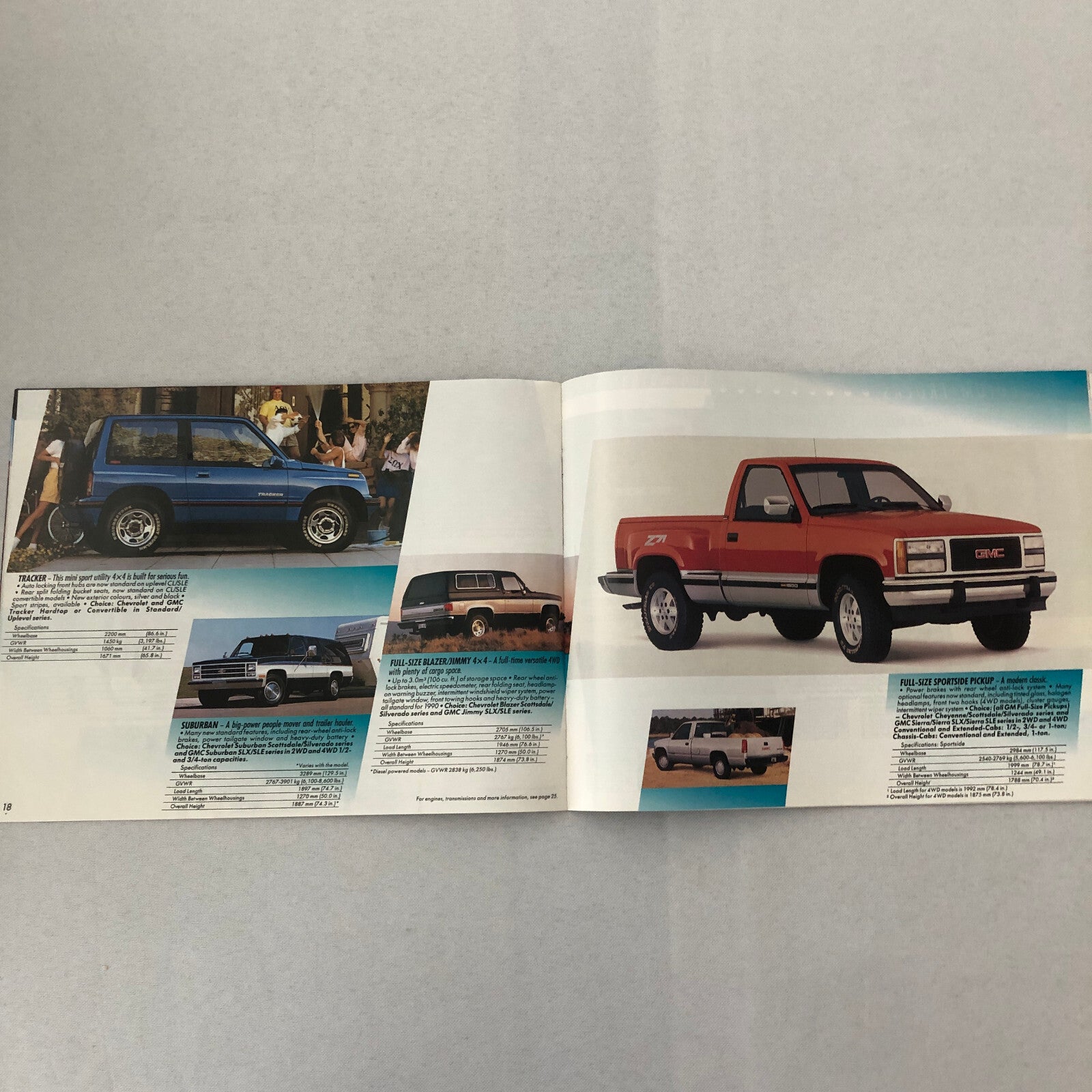 1990 General Motors GM Sales Brochure Catalog Pontiac Chevrolet GMC Cadillac +