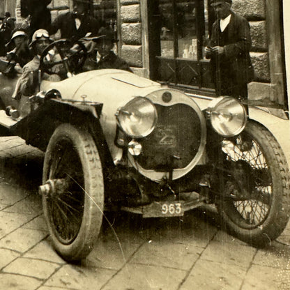 Vintage Photograph Photo Print Driver Motorist in Unique Car Automobile