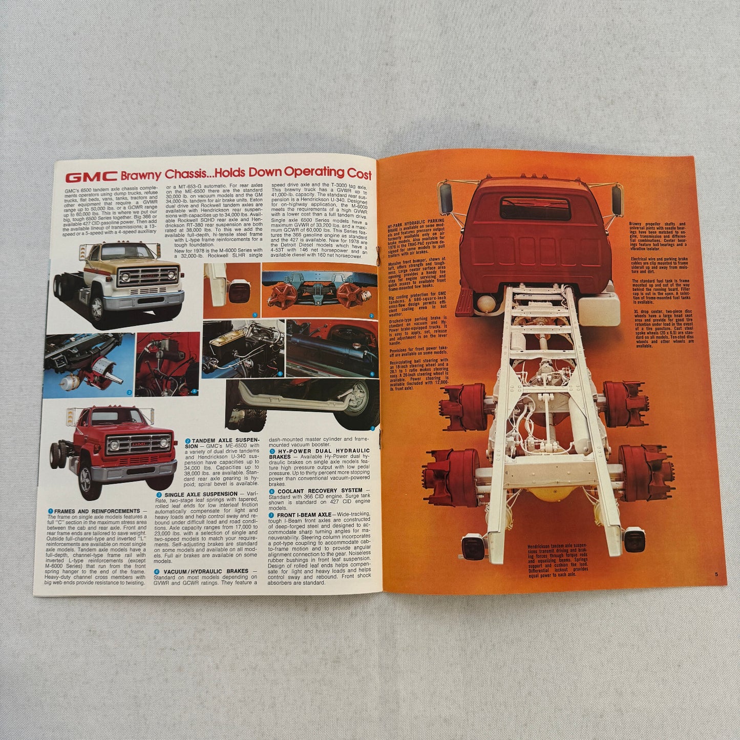GMC 97.5 Conventional Series Truck Sales Brochure Catalog 6500 Series Vintage
