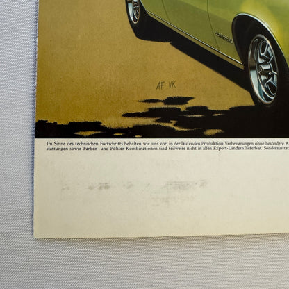 Opel Commodore GS/E Car Sales Brochure Catalog Opel Commodore GSE GERMAN