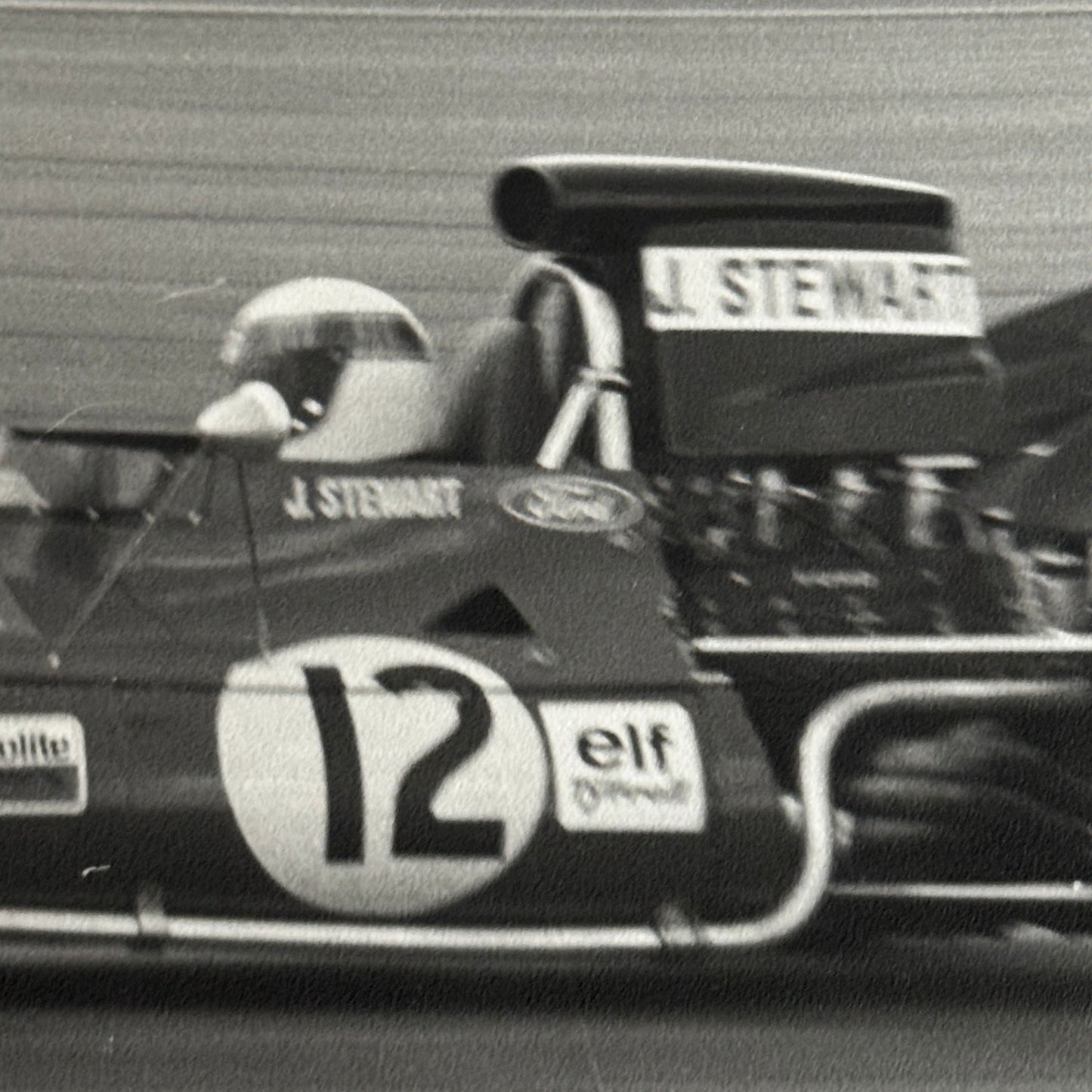 Vintage Racing Photo Jackie Stewart 1971 British Grand Prix Race Autocar