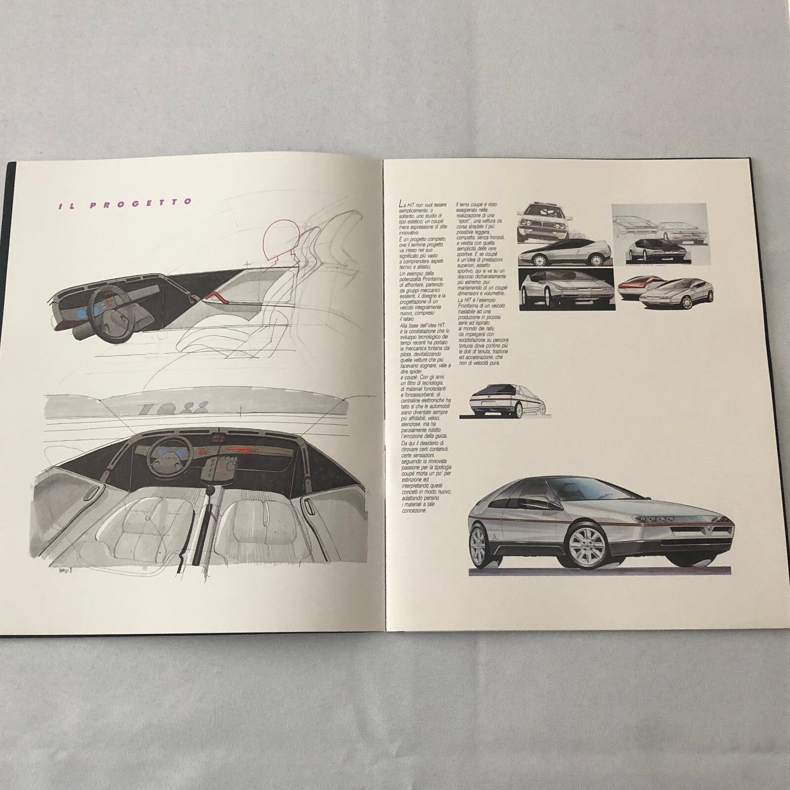 Pininfarina HIT Concept Car Prototype Sales Brochure Catalog Italian