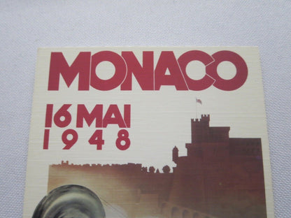 1948 Monaco Grand Prix Automobile Racing Car Postcard Post Card - Reproduction 