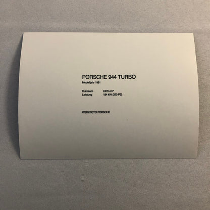 1991 Porsche 944 Turbo Factory Werkfoto Press Photo Photograph