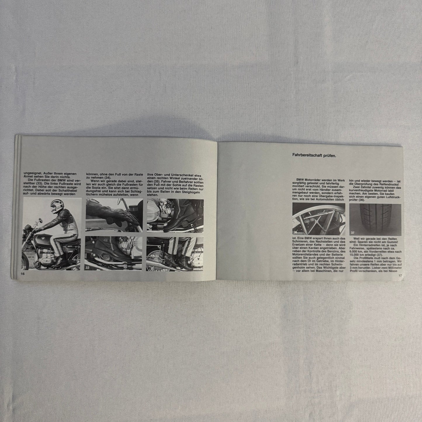 Vintage BMW Motorcycle Brochure Book Practical Driving Theory GERMAN TEXT