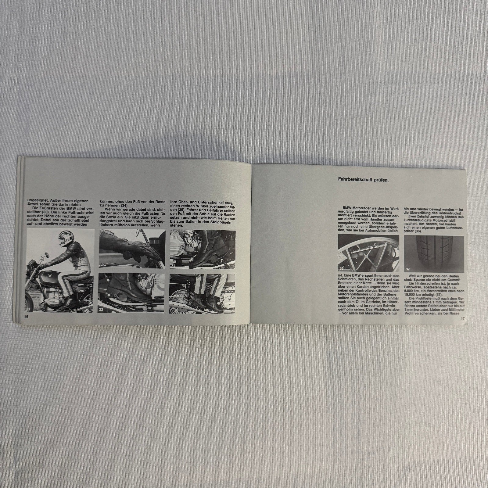 Vintage BMW Motorcycle Brochure Book Practical Driving Theory GERMAN TEXT