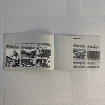 Vintage BMW Motorcycle Brochure Book Practical Driving Theory GERMAN TEXT