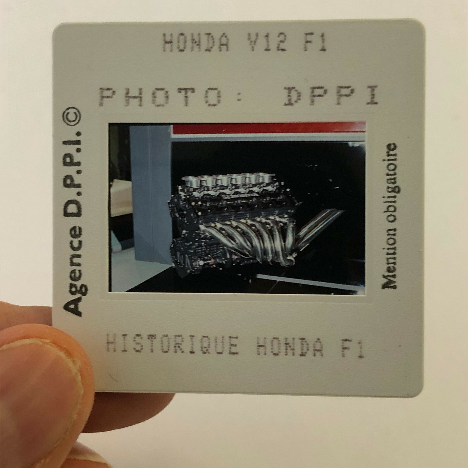 Honda Racing V12 Formula One Engine DPPI 35MM Press Photo Slide F1 Racing