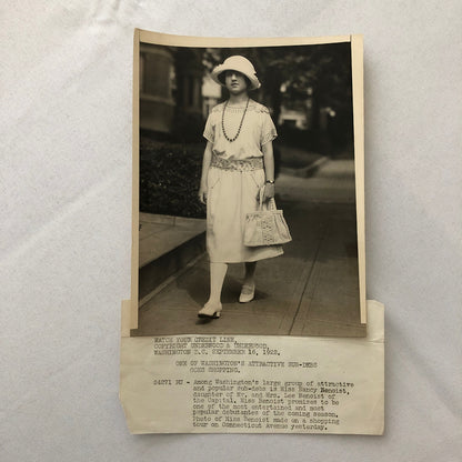Press Photo Photograph Beautiful Debutante Woman 1922 Nancy Benoist