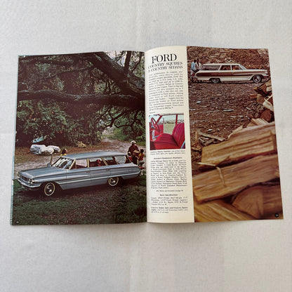 1964 Ford Car Sales Brochure Catalog Canadian Galaxie Custom 500 Station Wagon