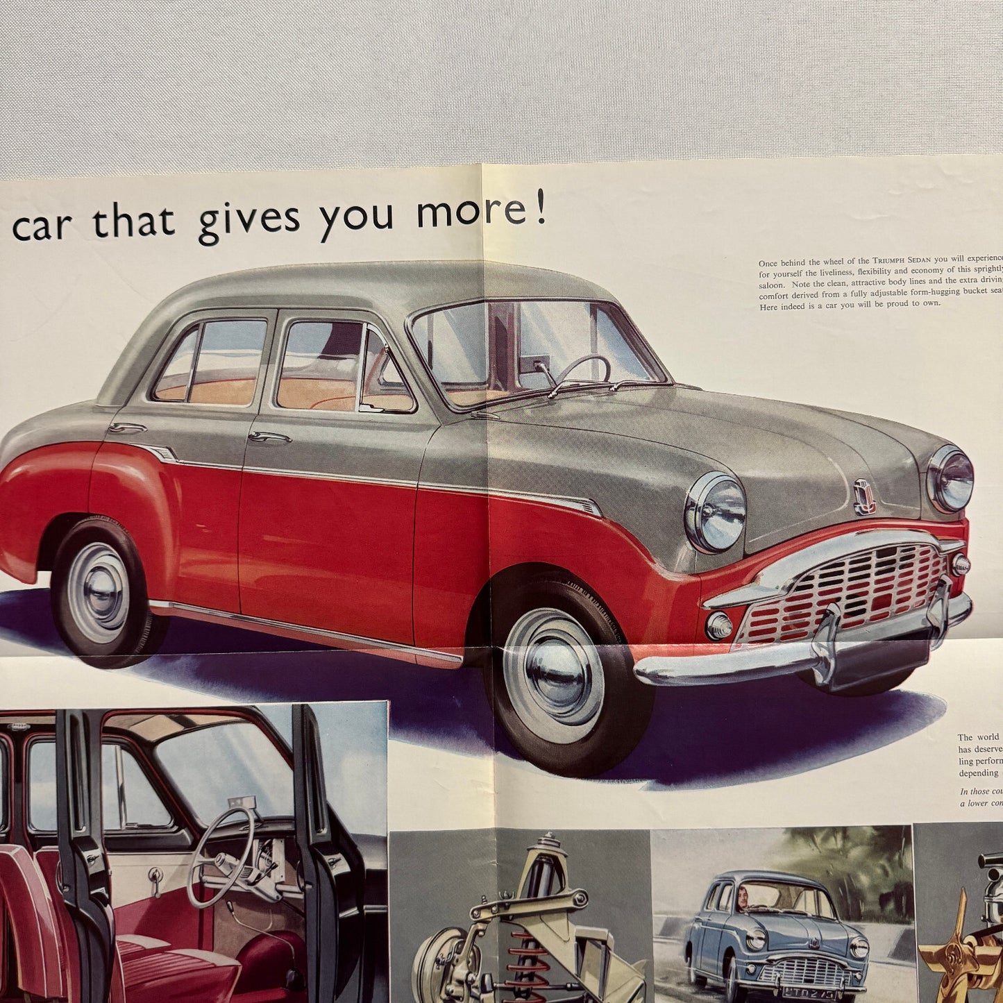 Standard Triumph Sedan Car Sales Brochure Catalog Vintage Advertising
