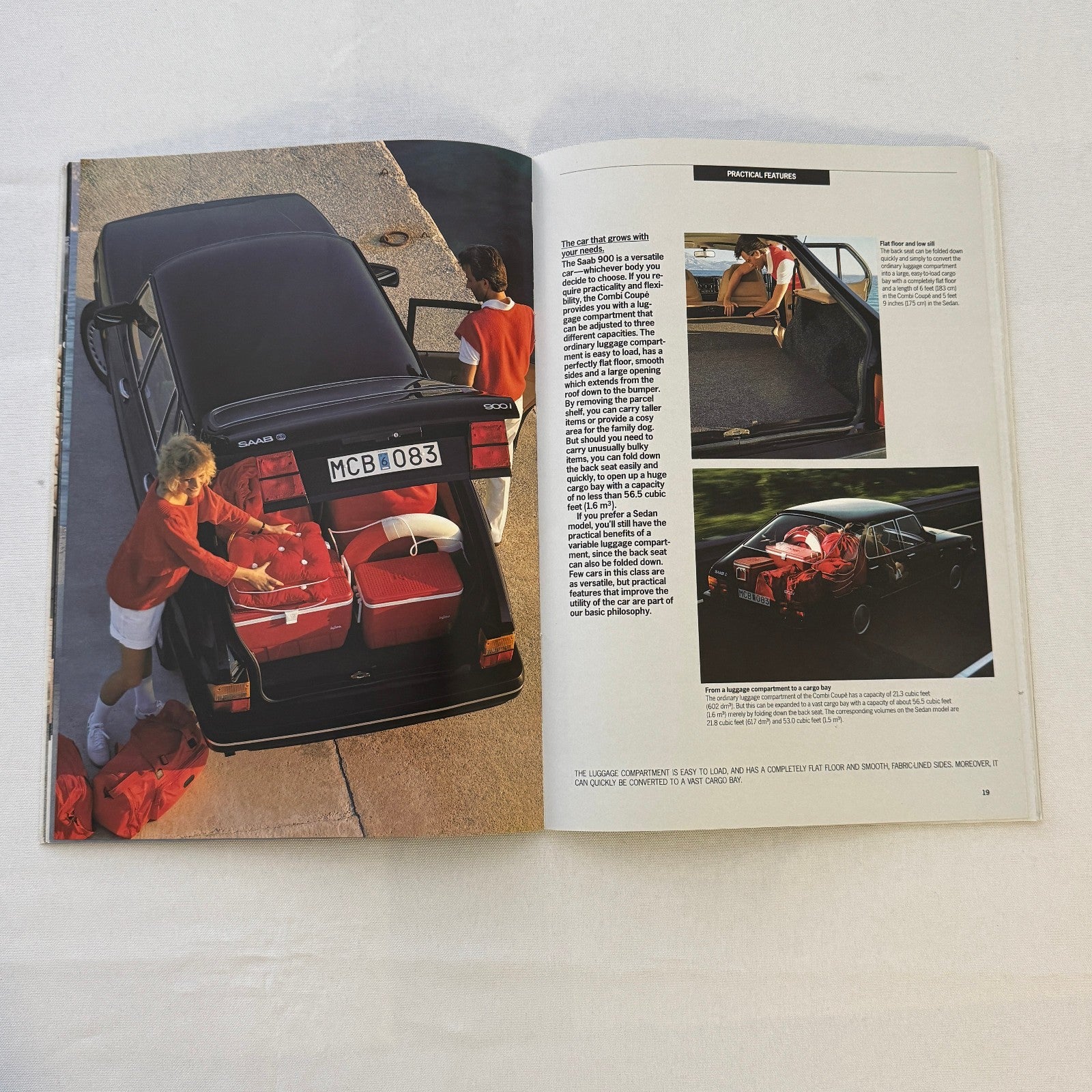 Vintage Saab 900 900i Car Sales Brochure Catalog Saab 1986 1987