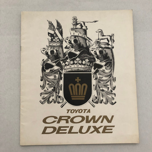 Vintage Toyota Crown Deluxe Car Sales Brochure Catalog DANISH TEXT