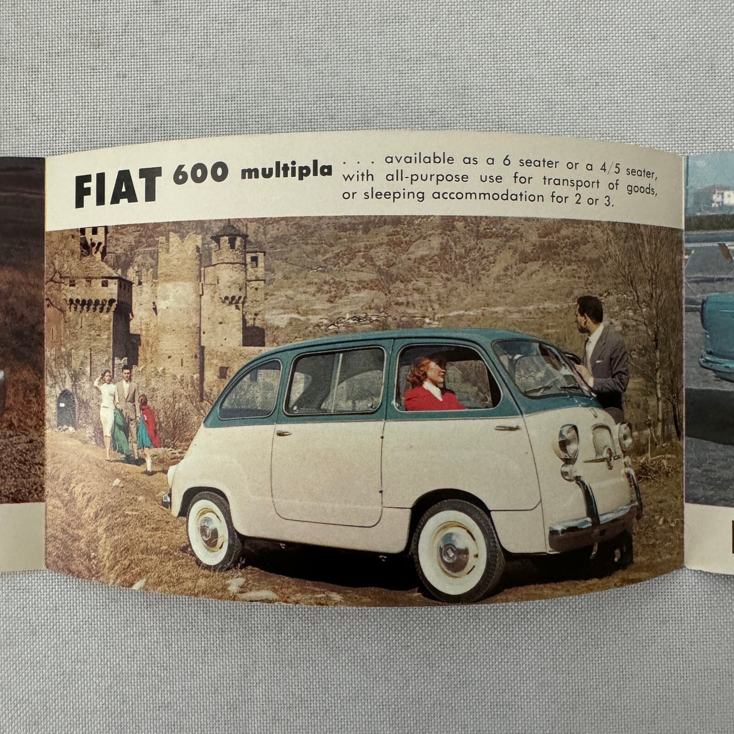 Fiat Car Sales Brochure Catalog Fiat 600 1200 Roadster 600 Multipla 1100 Canada