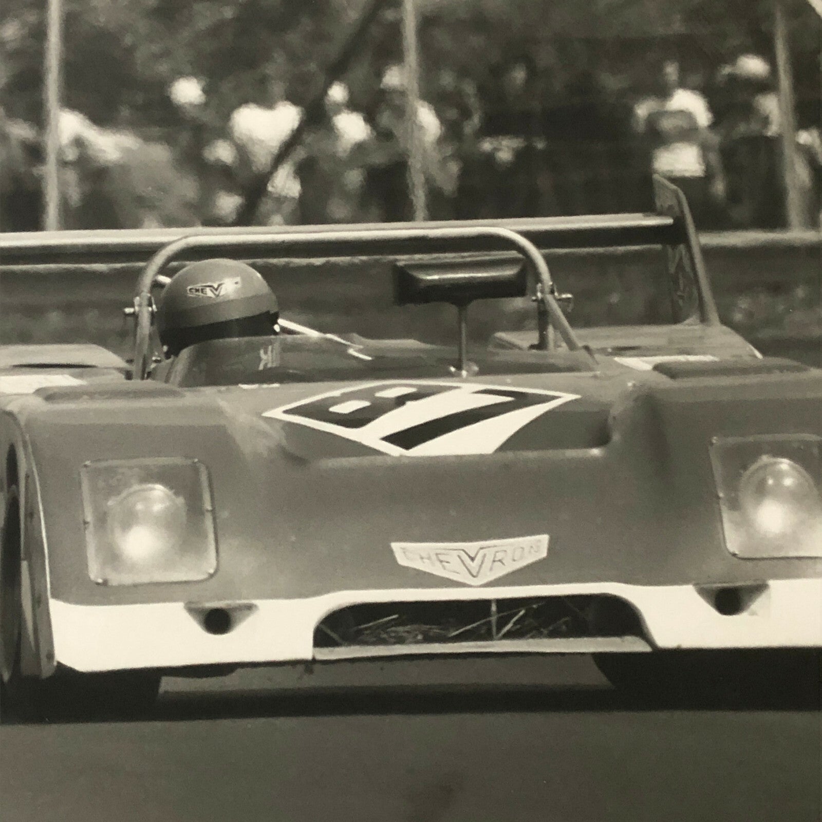 Vintage Racing Car Photo Photograph Print - DPPI Press Photo Chevron Car