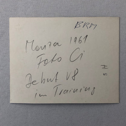 Vintage Racing Photo Photograph BRM Race Car 1961 Monza