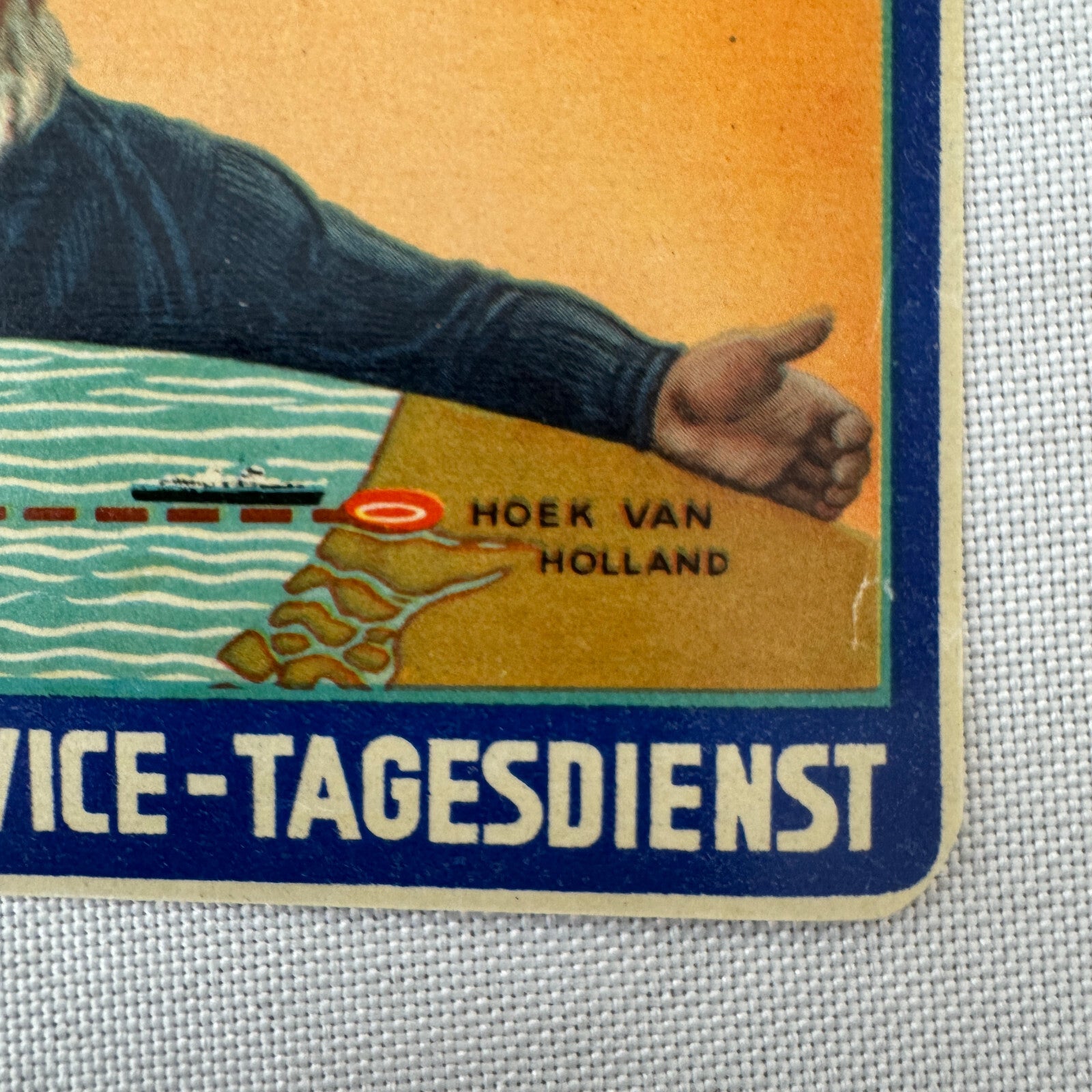 Vintage Travel Luggage Label Dutch Holland Netherlands Steamship Ship Boat ?