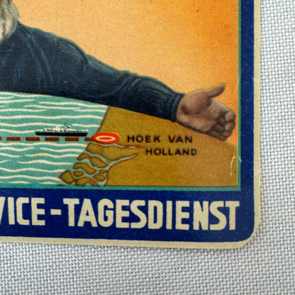 Vintage Travel Luggage Label Dutch Holland Netherlands Steamship Ship Boat ?