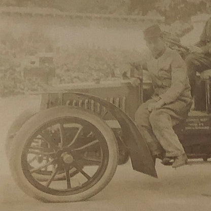 Antique Photo Photograph Print Men in Early Automobile Car Vehicle Italian ? 