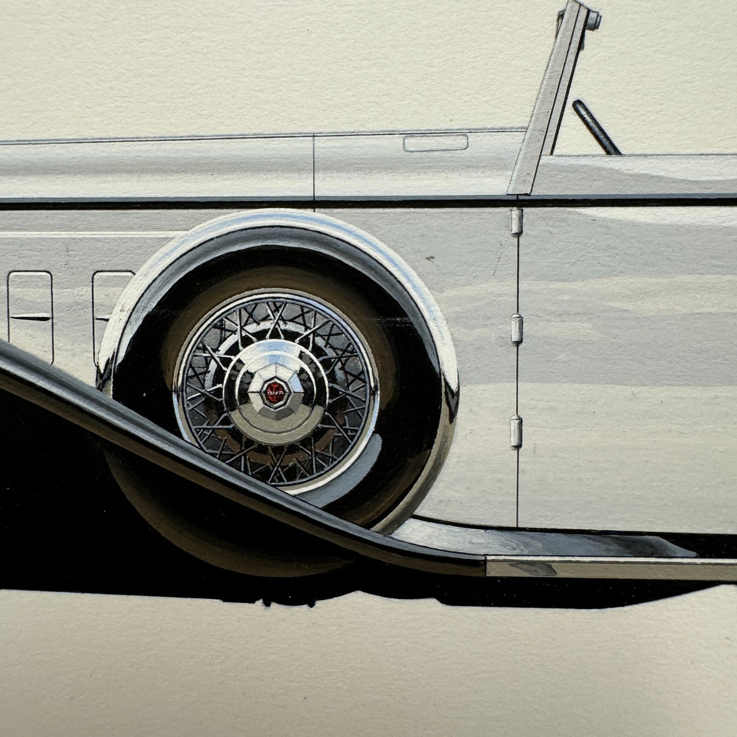 1932 Marmon V16 Convertible Coupe Automobile Illustration Art Drawing Hand Drawn