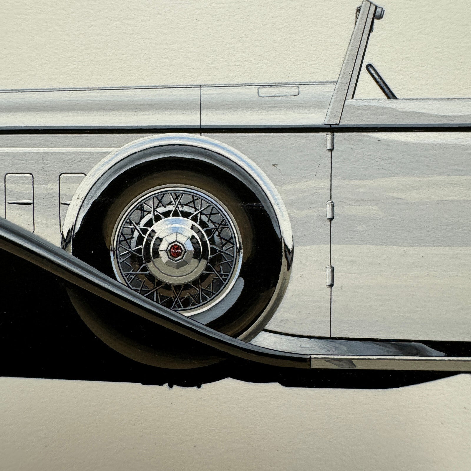 1932 Marmon V16 Convertible Coupe Automobile Illustration Art Drawing Hand Drawn